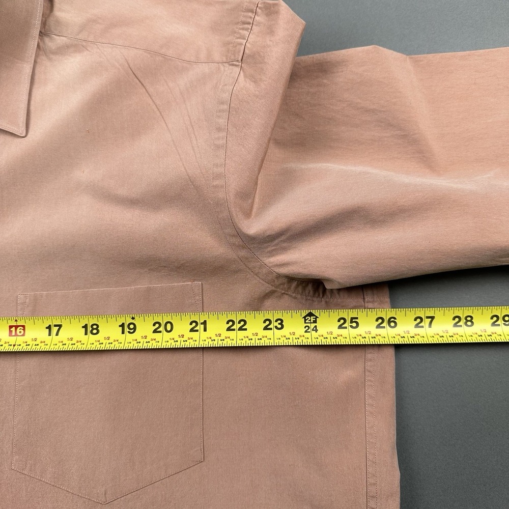 BOSS Hugo Boss Men's 34/35 Orange Dress Shirt Long Sleeve Button Up - Picture 8 of 11